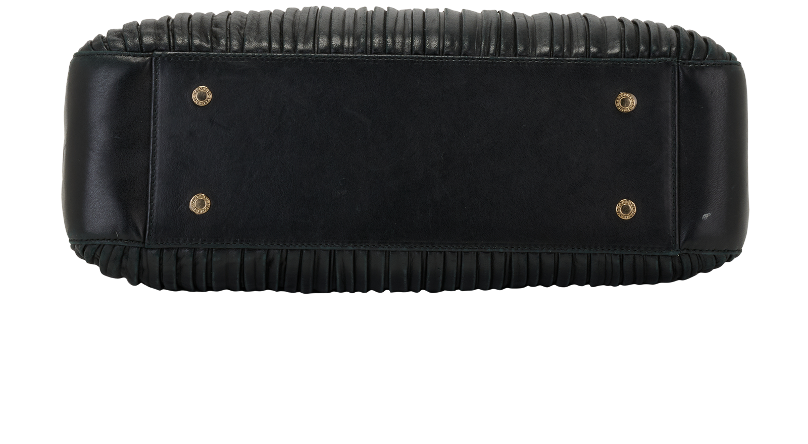 Plisse Tote, &pound;375, Handbags, Black, Leather, Top view